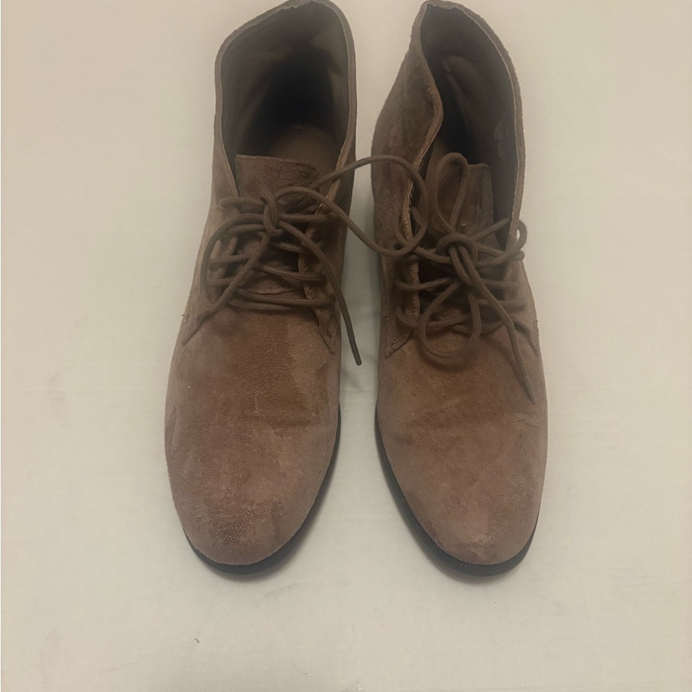 White Mountain Brown Suede Ankle Booties